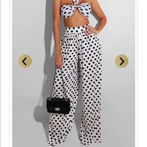 Polka dot pants suit **NEVER WORN**